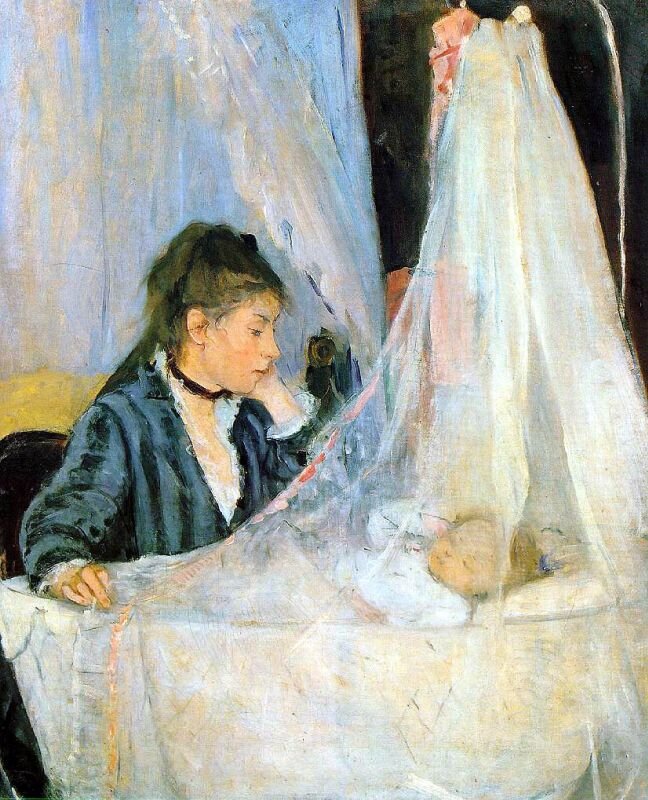At the cradle  Berthe Morisot 56×46 cm, 1872