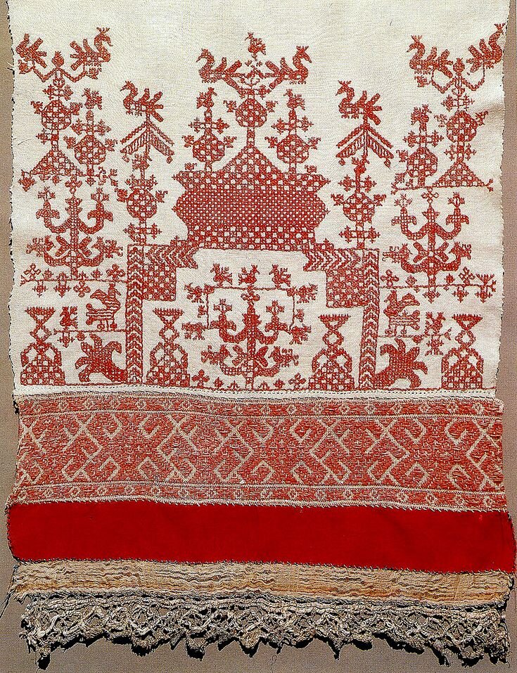 Русское свадебное полотенце конца XIX века