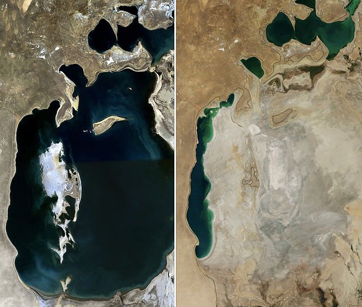 Аральское море 1989-2019 