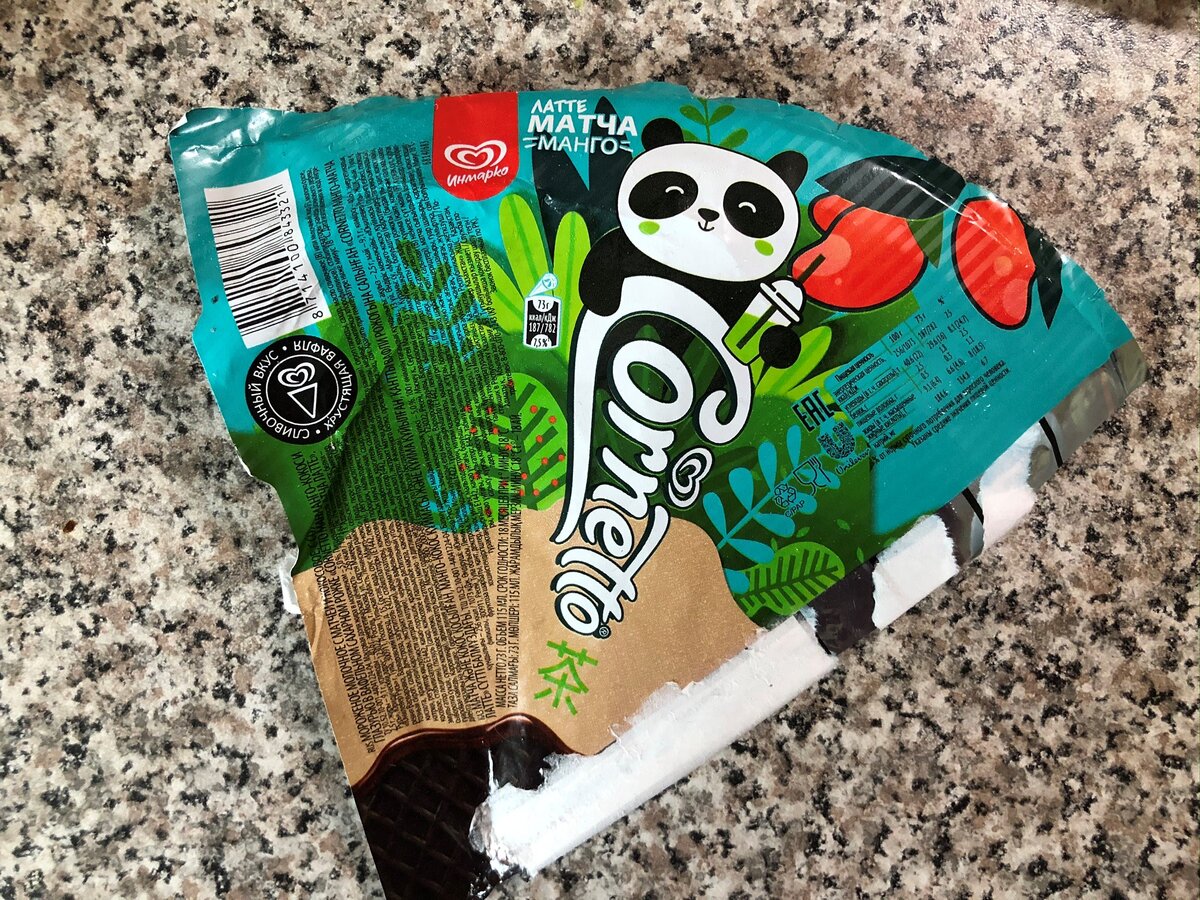 Cornetto матча латте манго