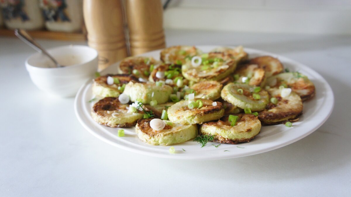 Жареные кабачки по - украински.