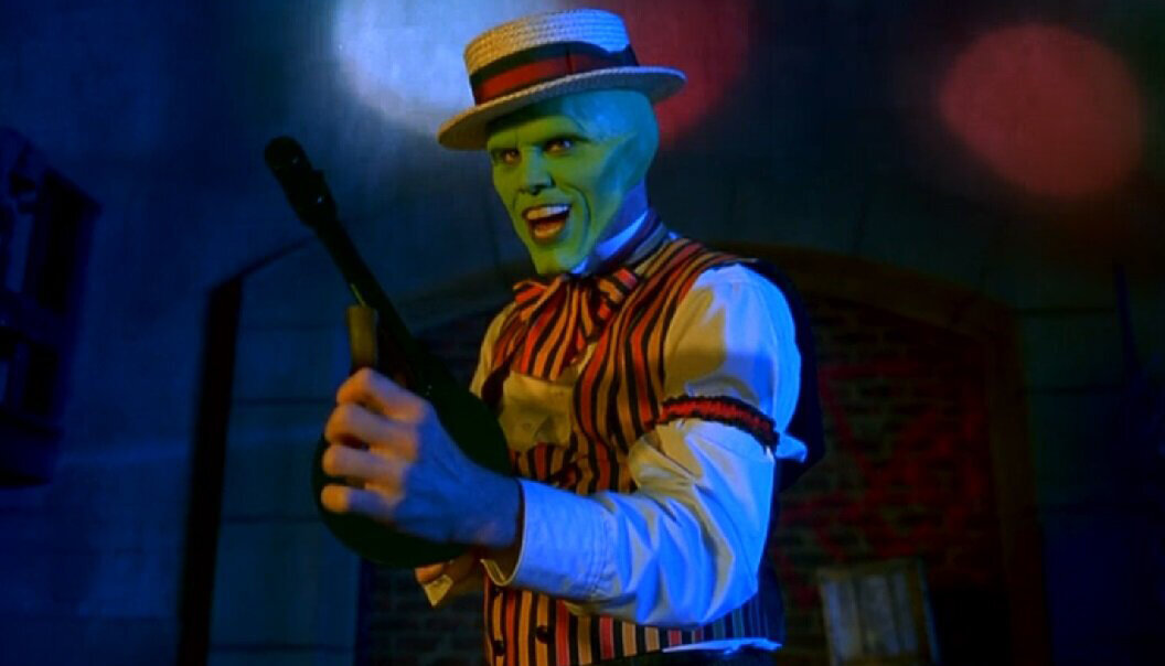 Джим Керри. Кадры из фильма "Маска".