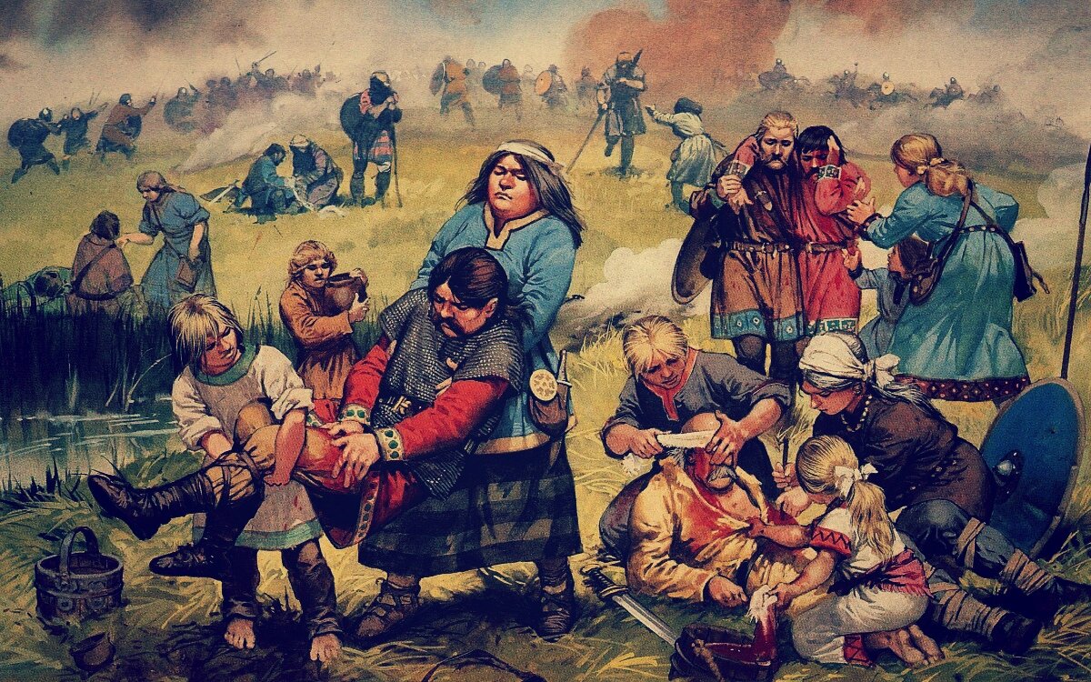 Германки сопровождали мужей и на войне.