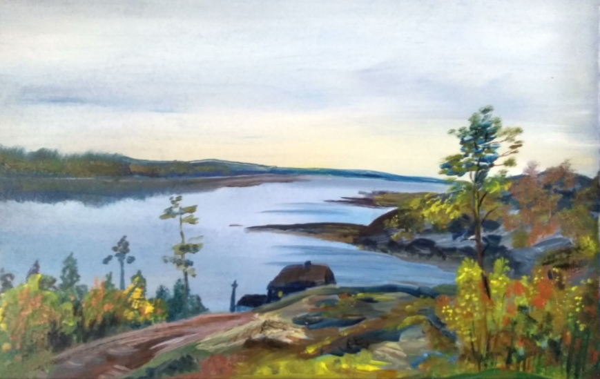 На илл.: Художник М.Т. Пирогов.  Оленья Губа.