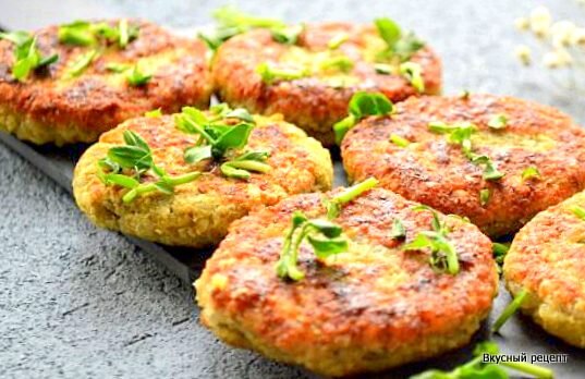 Рисовые котлетки с грибами