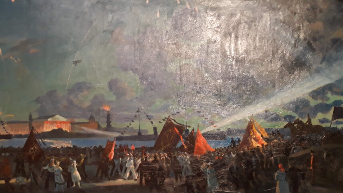 Борис Кустодиев "Ночной праздник на Неве " 1923 г.