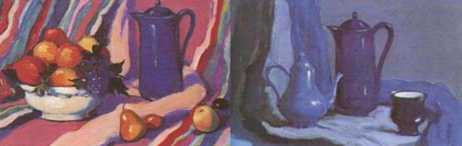 Светлотный и цветовой контрасты в натюрмортах