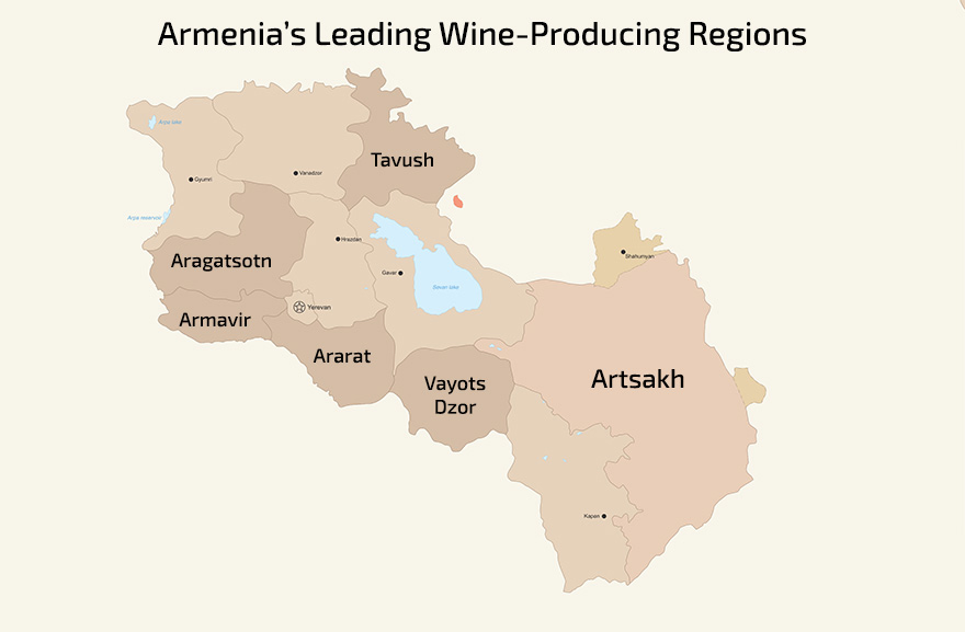 Винодельческие регионы Армении.
