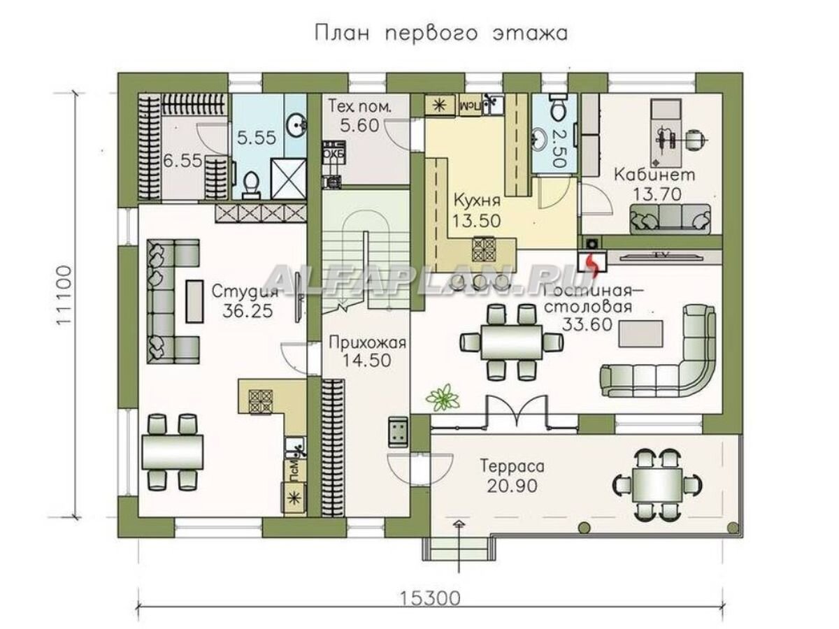 Планировка дома "Пикассо" 683Е, 222 м2