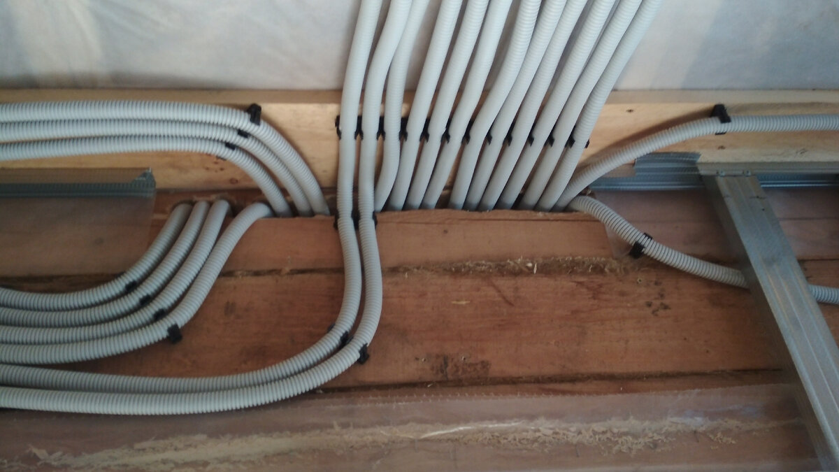 Монтаж кабеля в гофротрубе. Электромонтаж в пвх трубах. Укладка кабеля в гофре. 5. Труба винипластовая 25.