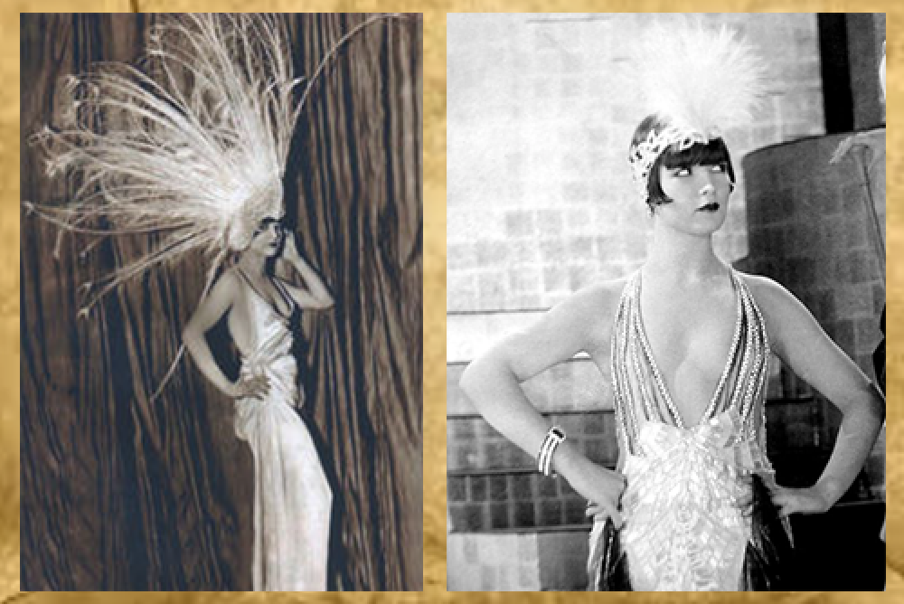 Очаровательная Луиза Брукс на сцене театра. Коллаж автора.