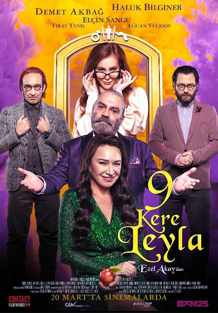 Афиша к сериалку "9-ть раз Лейла"