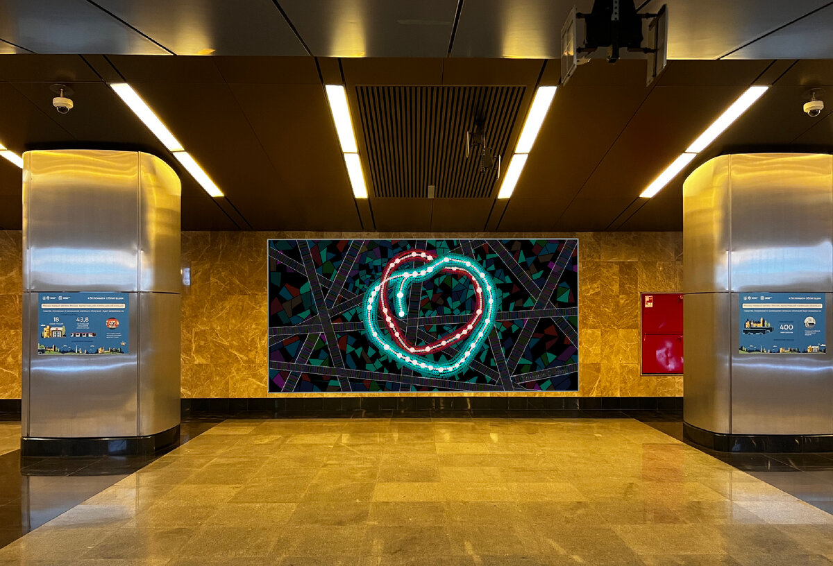 Предполагаемое место для мозаики и мой эскиз «Два сердца столицы»