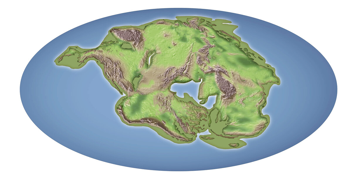 Так наша родная планета выглядела 200 миллионов лет назад, до того как Пангея, единственный суперконтинент на планете, распался на части.