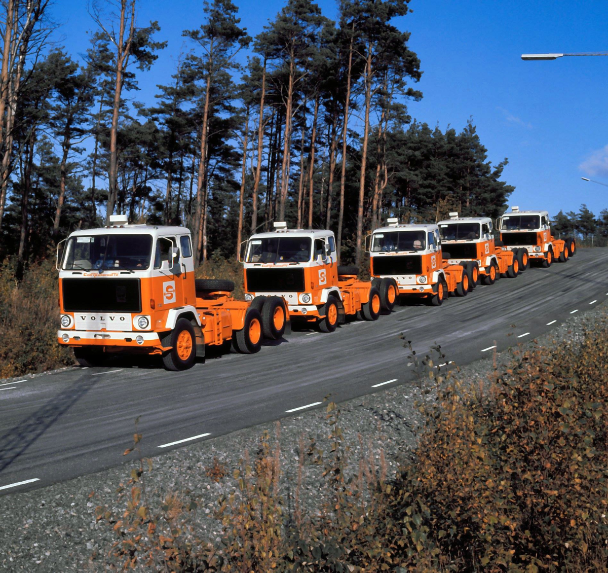 Партия Volvo F89-32 (6х2) для «Совтрансавто», 1975 г. Всего в 1971-1977 гг. выпущено 21 005 грузовиков семейства F89. 