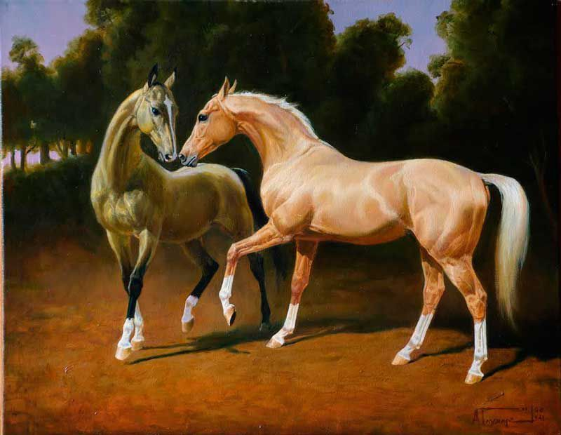 А. Глухарёв. Лошади. Изображение из открытых источников.