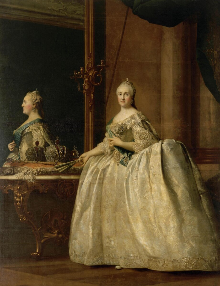 Вигилиус Эриксен (Дания). "Портрет Екатерины II перед зеркалом", 1762-1763 гг. 