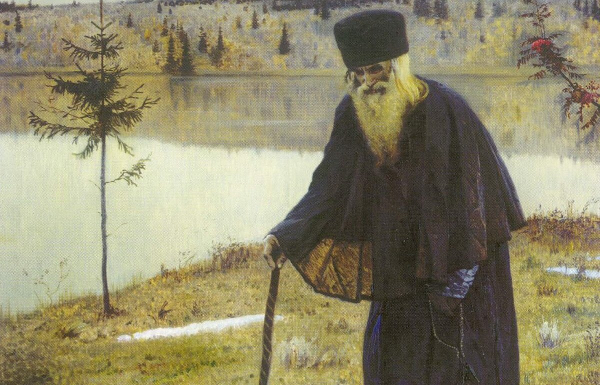 Соловей монах. М.В. Нестеров. «Пустынник» 1888.