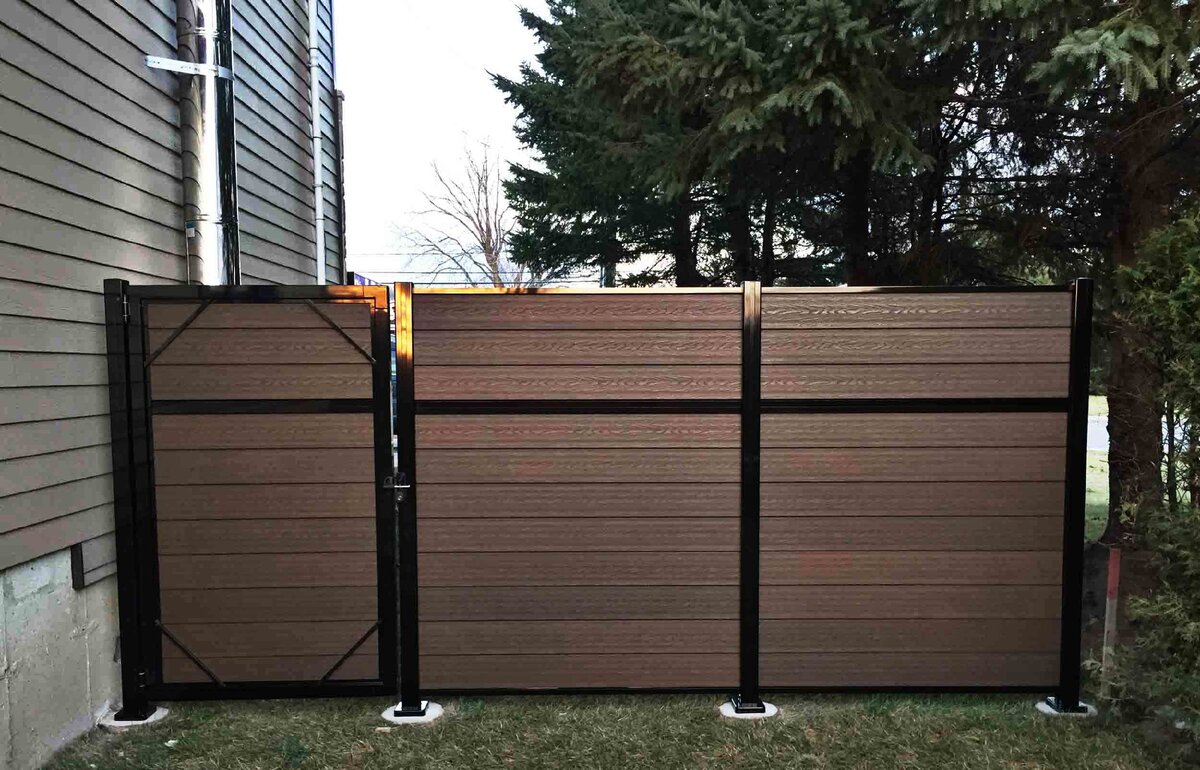 Ворота из дпк фото Современные ворота из ДПК. Варианты конструкций Deckland Дзен