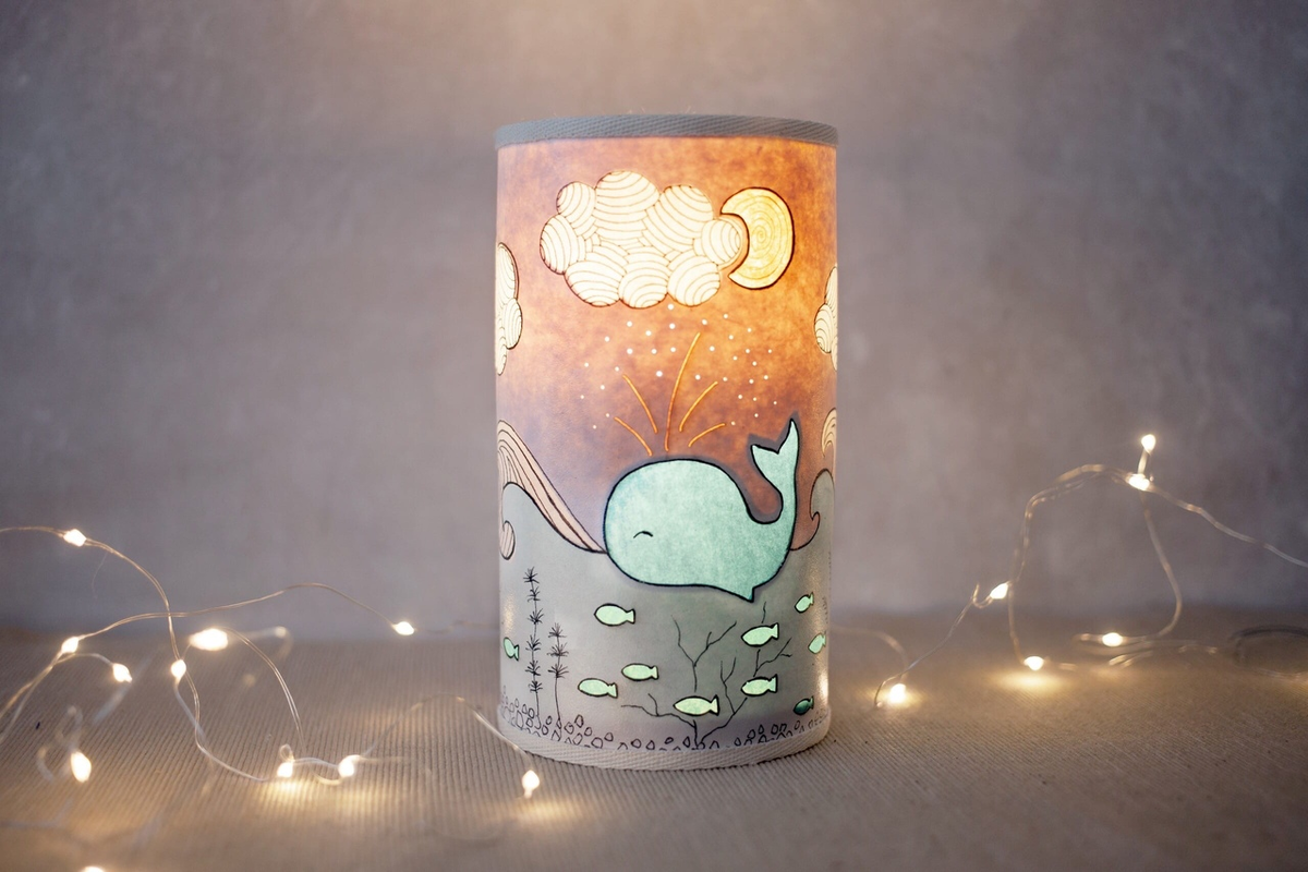 Авторский ночник «Кит не спит» от «В доме светло»