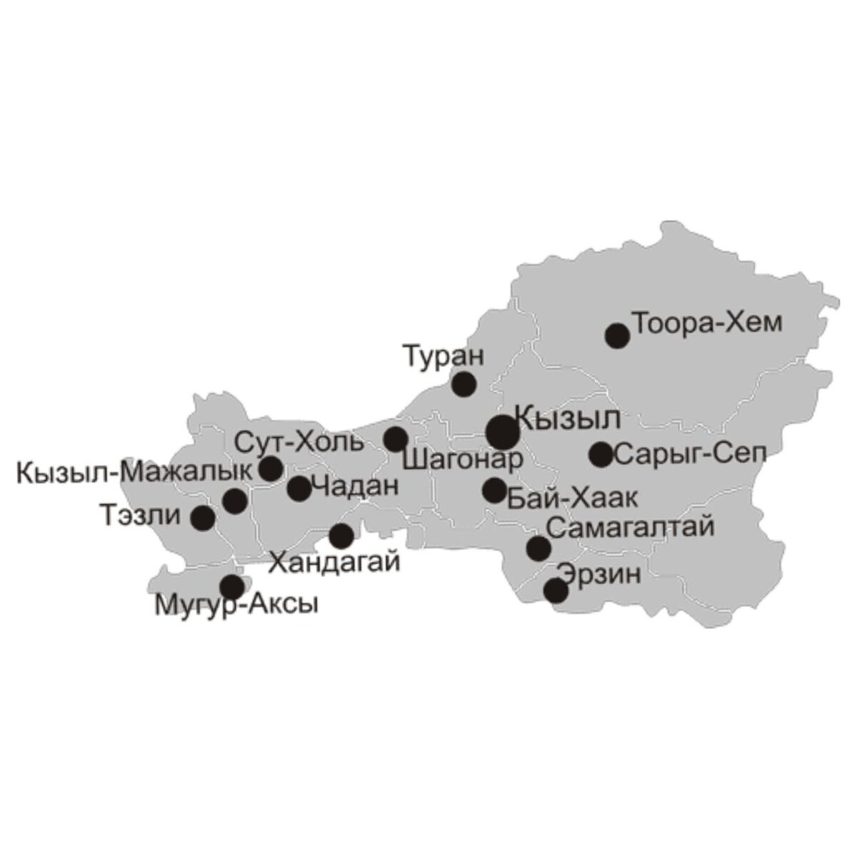 Республика тыва город кызыл карта
