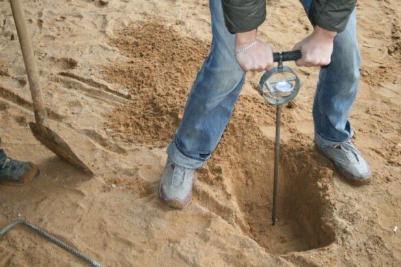 Взятие проб грунта на участке