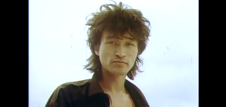 Виктор Цой. Кадр из фильма "Конец Каникул", 1986 г.