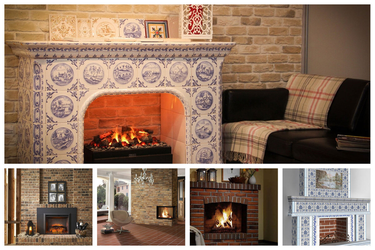 Кафель и клинкер для облицовки каминаа.