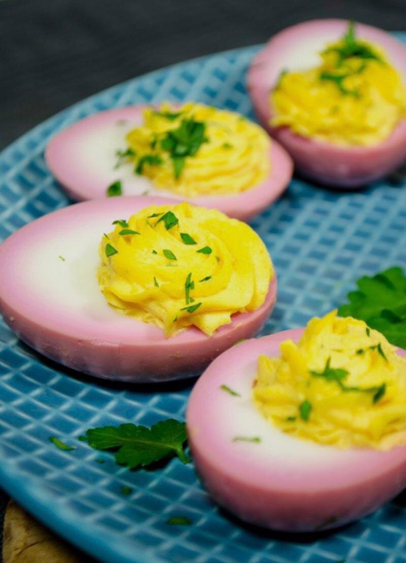 Яйца фаршированные с сыром 