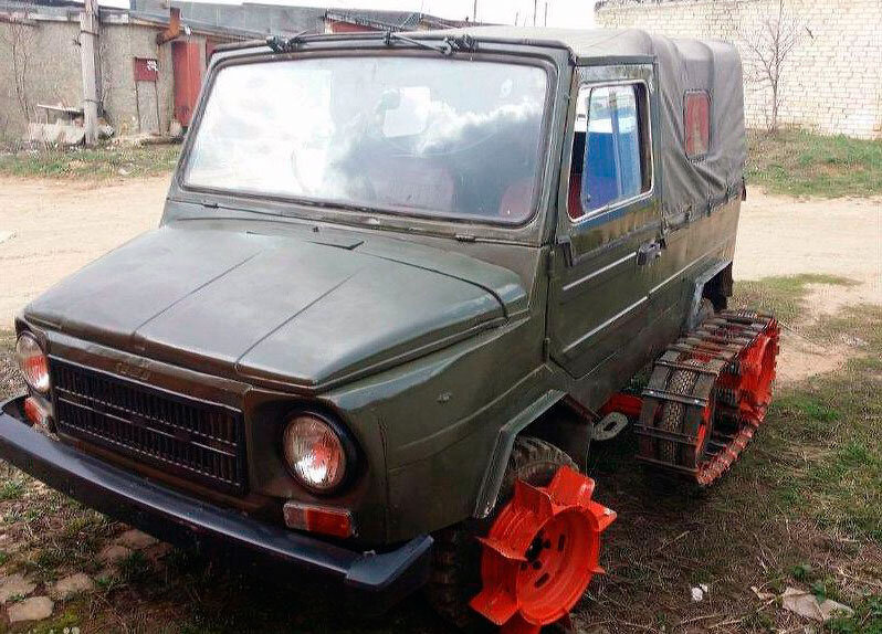 Полугусеничный ЛуАЗ сделанный своими руками