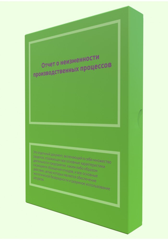 Отчет о неизменности производственных процессов.