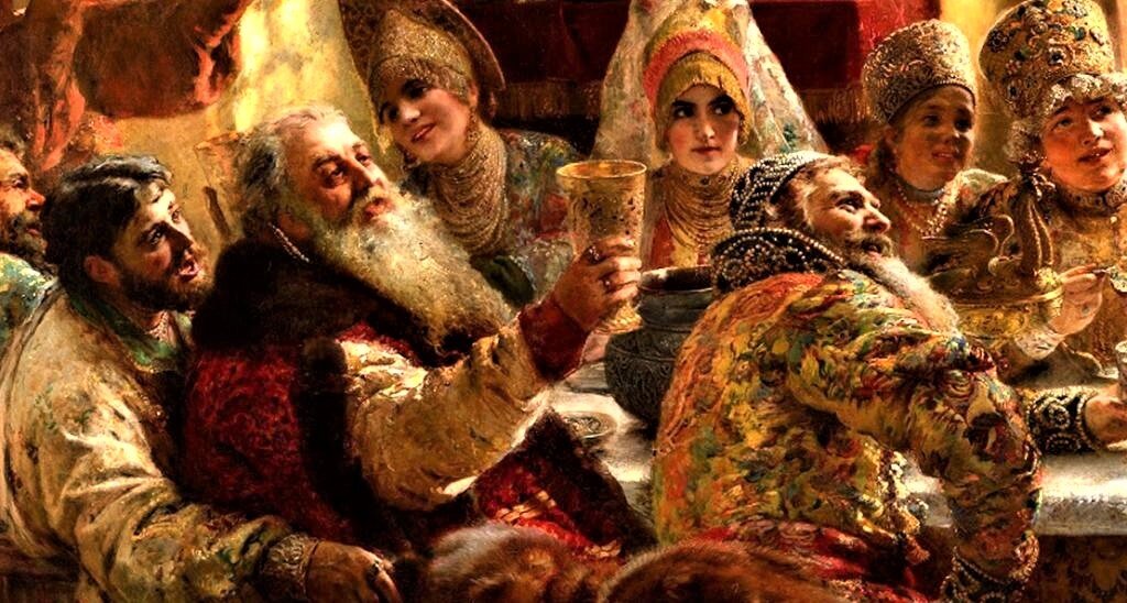 Царский пир (фотография фрагмента картины взята из интернета)