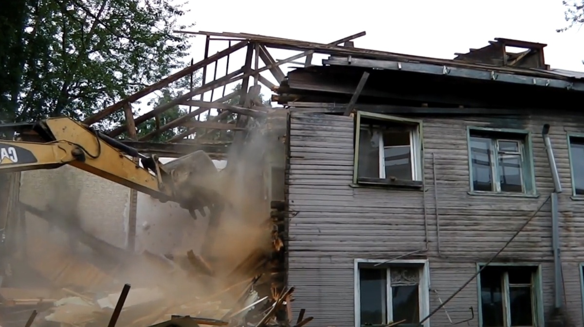 Снос барака в Перми