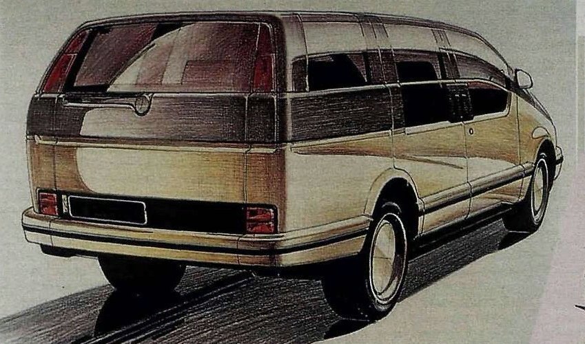 Первые наброски ВАЗ-2120 (Источник: Журнал За рулем 1995 №12)