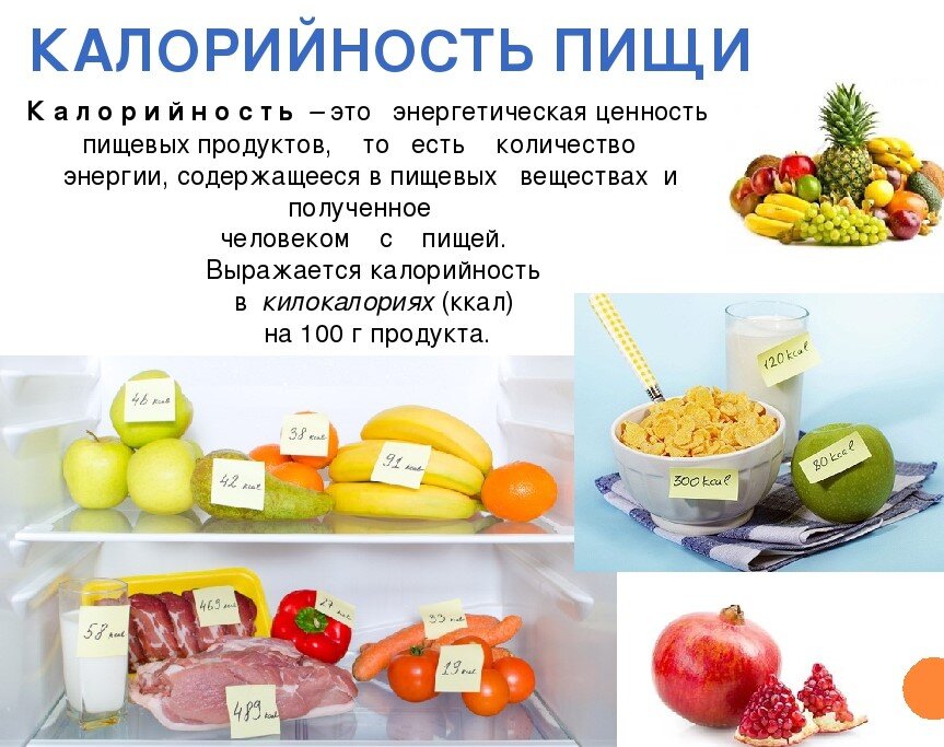 В каких продуктах большая энергетическая ценность