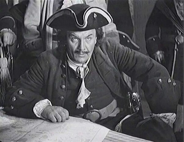 Кадры из фильма «Пётр Первый» (Производство: СССР. 1937-38 гг.; режиссёр – Владимир Петров). В роли Петра Великого – Николай Симонов. В роли Екатерины I – Алла Тарасова