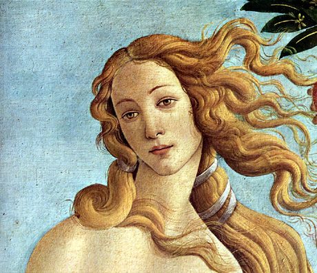 Фрагмент картины "Рождение Венеры"