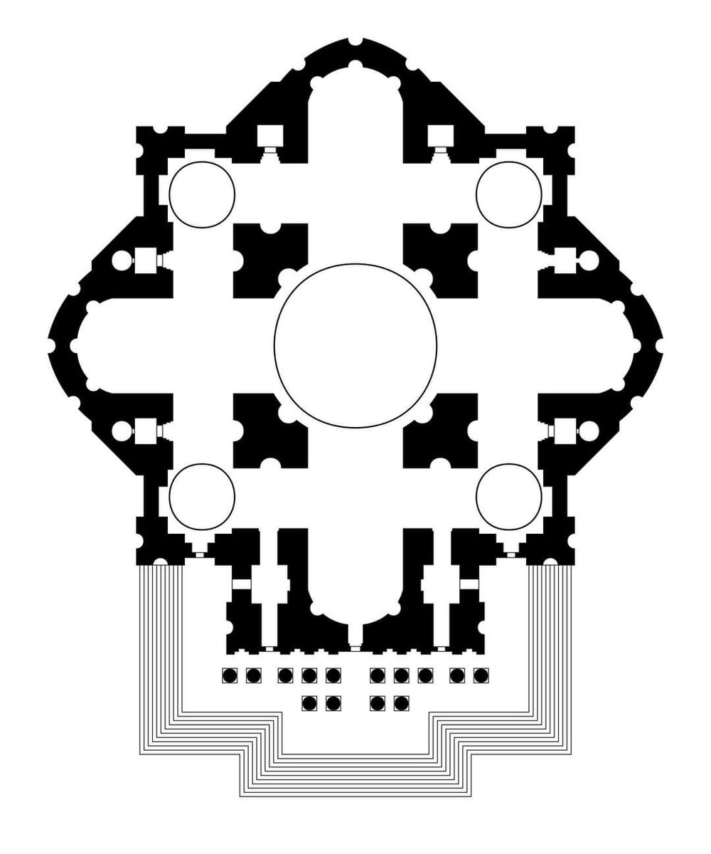 Собор святого петра в риме браманте план