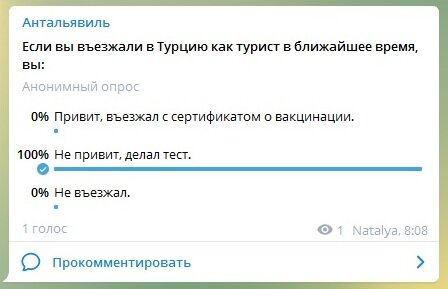 Наш опрос в телеграм-канале