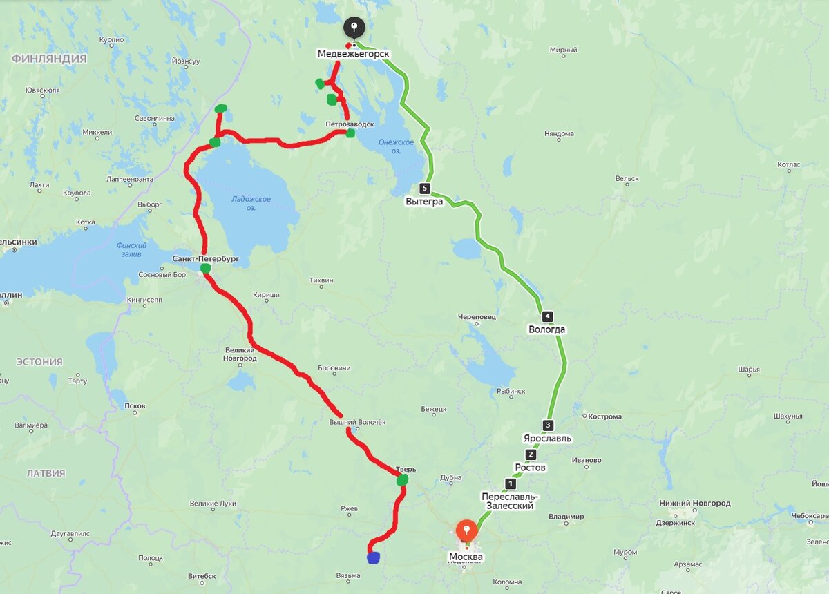 Карелия карта маршрут