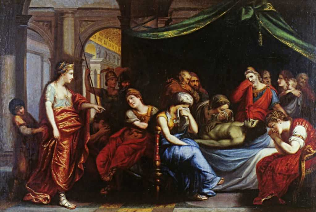 Карл Магнус Витберг "Оплакивание Гектора", холст, масло, 1809 год. Из собрания Самарского художественного музея.