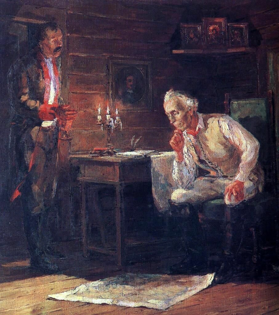Александр Васильевич Суворов в селе Кончанском. Суворов Александр Васильевич в Кончанском. АВ Суворов в Кончанском. Суворов в Кончанском картина.