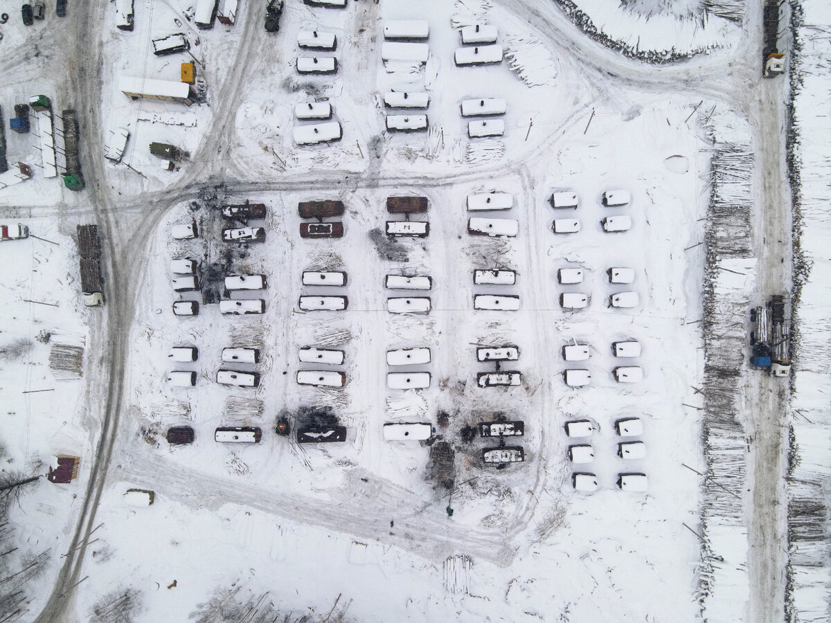 Территория производства древесного угля