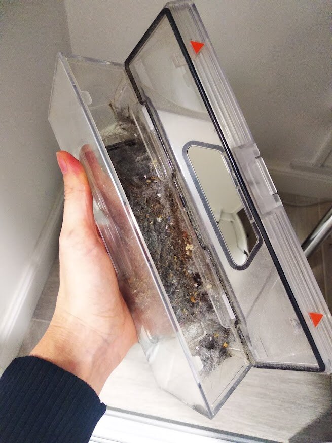 Контейнер с мусором после уборки