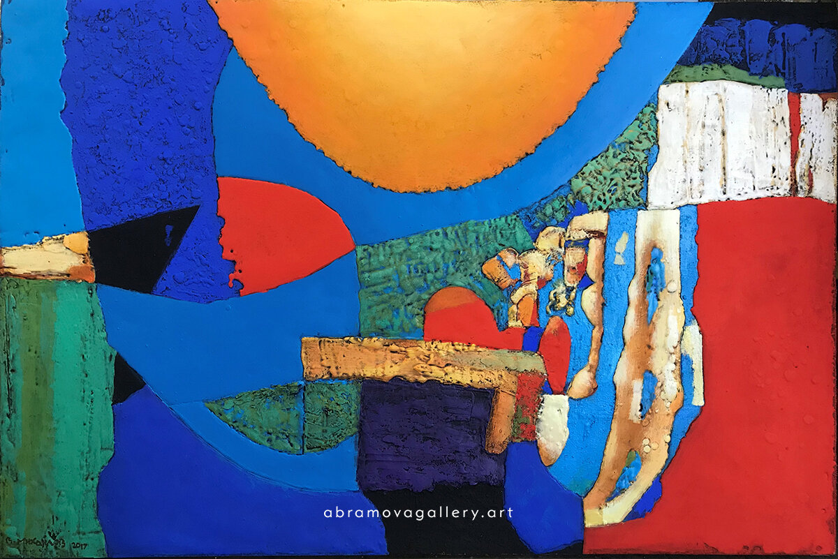 Лето. Холст, смешанная техника, 100 х 150 см 