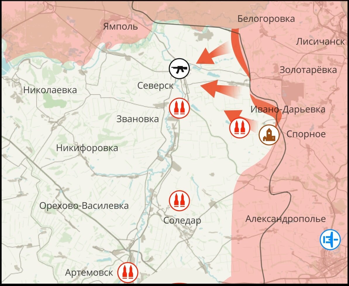 Соледар сегодня карта