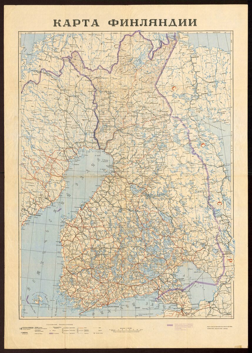 Граница финляндии до 1940 года карта