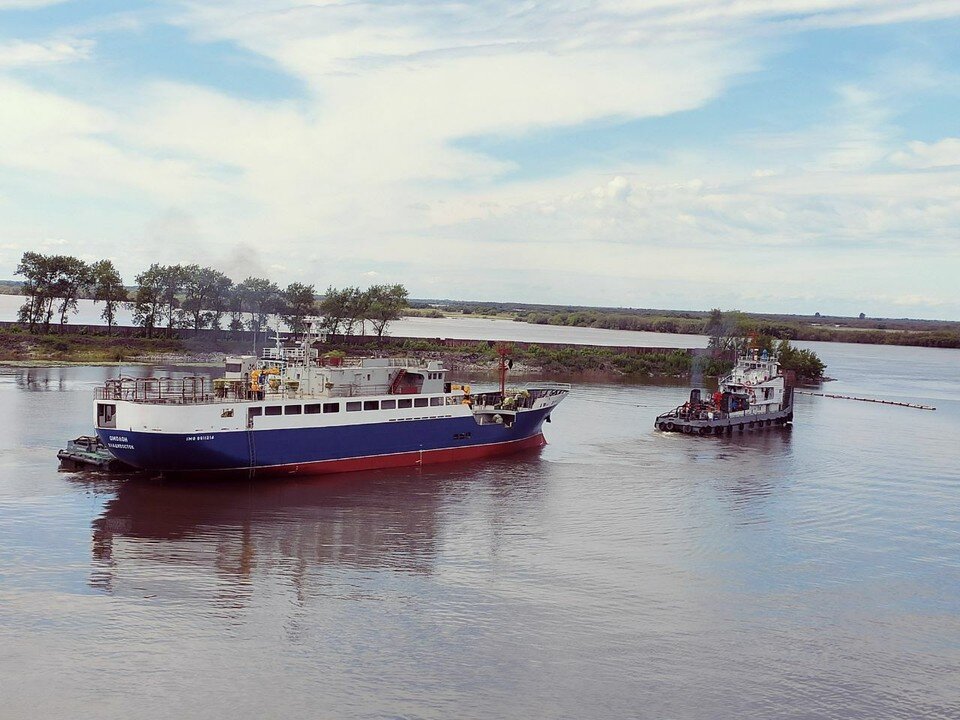     Красавец «Омолон». Фото: АО «Хабаровский судостроительный завод»