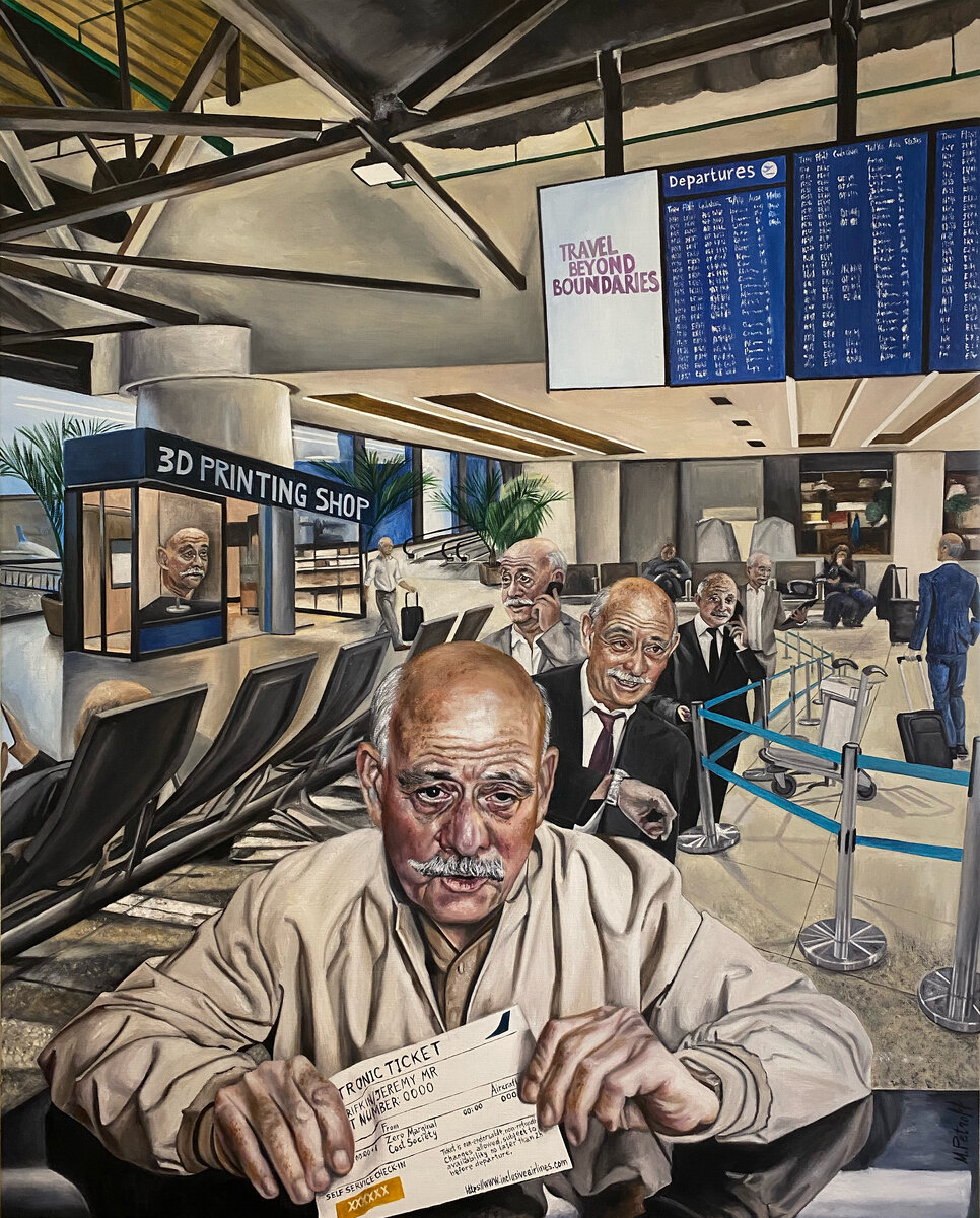 "Распространяя идеи", 80 х 100 см, масло, холст