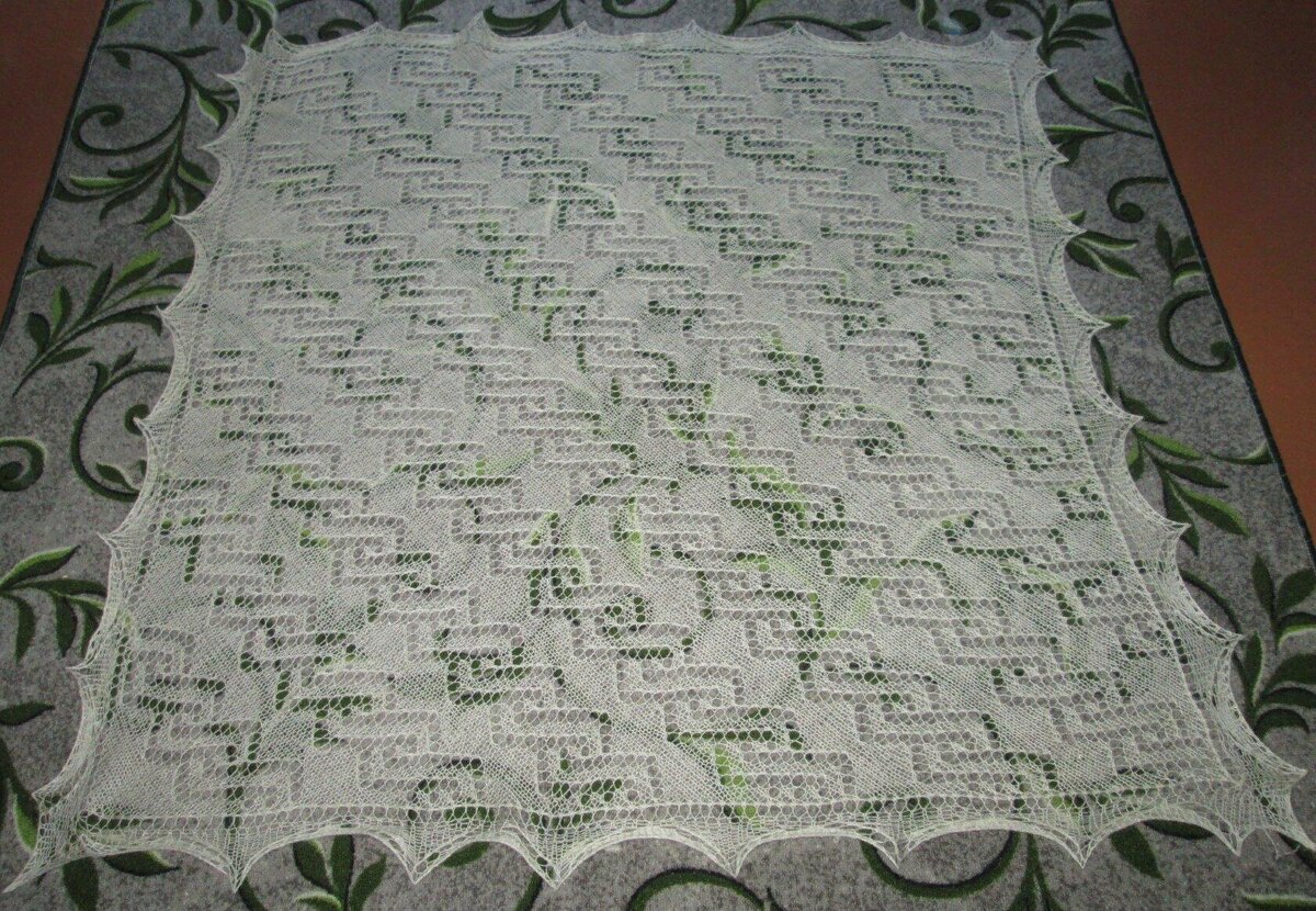 моя новая авторская шаль "Вспоминая о мечте: Греция"